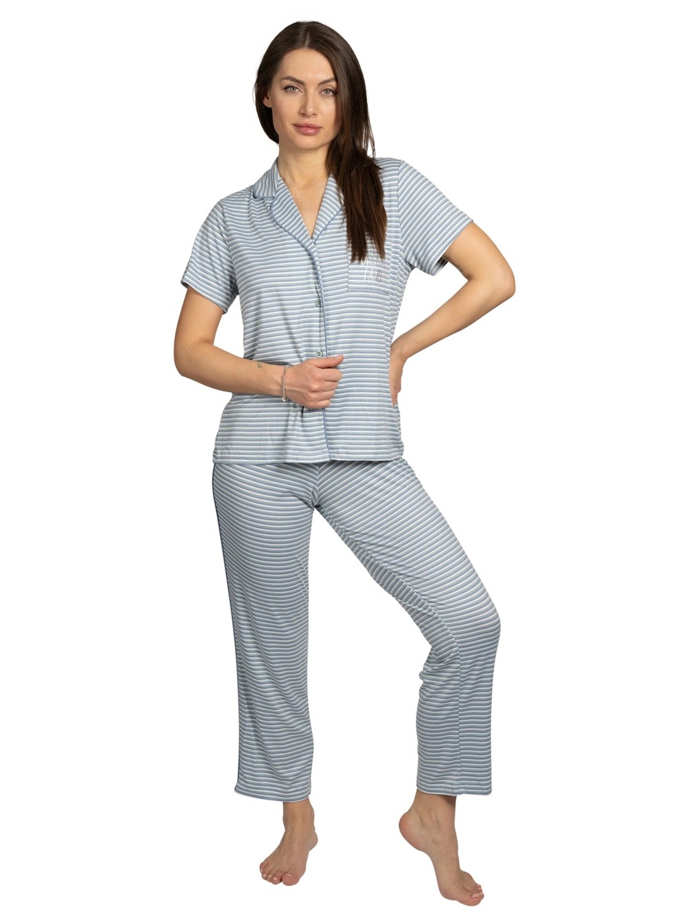 RAE DUNN "DREAM LAND" 2-Piece Short Sleeve Top and Pants Pajama Set Size XL